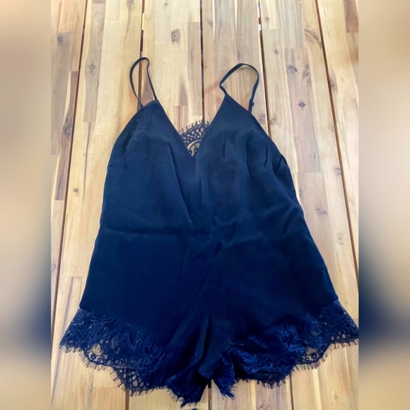 by the way. Pants - By The Way Womens Elegant‎ Sexy Black Lace Trim Shorts Romper Size Small
